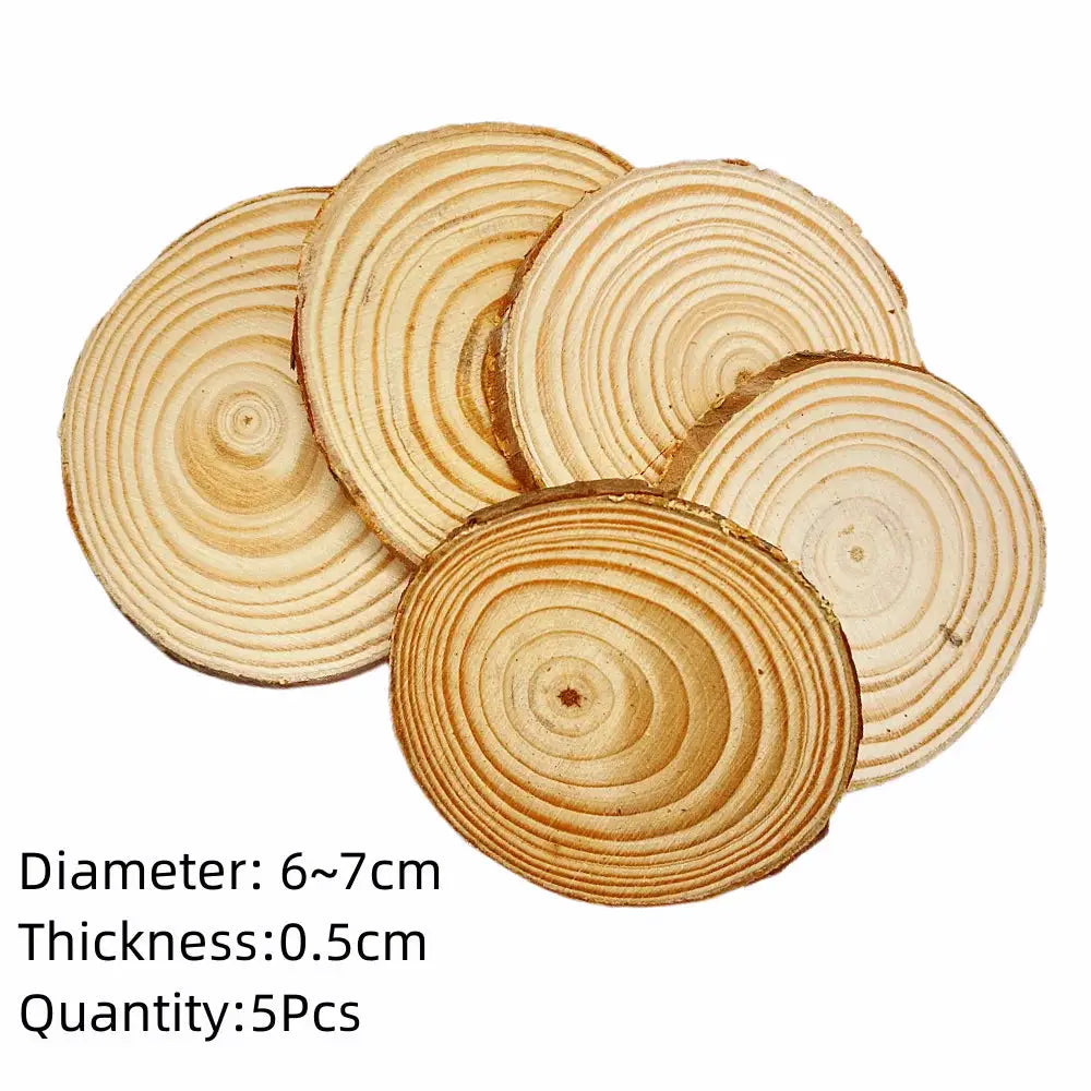 Natural Pine Wood Slices Round Discs Bark Edge 1 Pack Unfinished For DIY Crafts Wedding Decor Painting 3 To 12 Cm