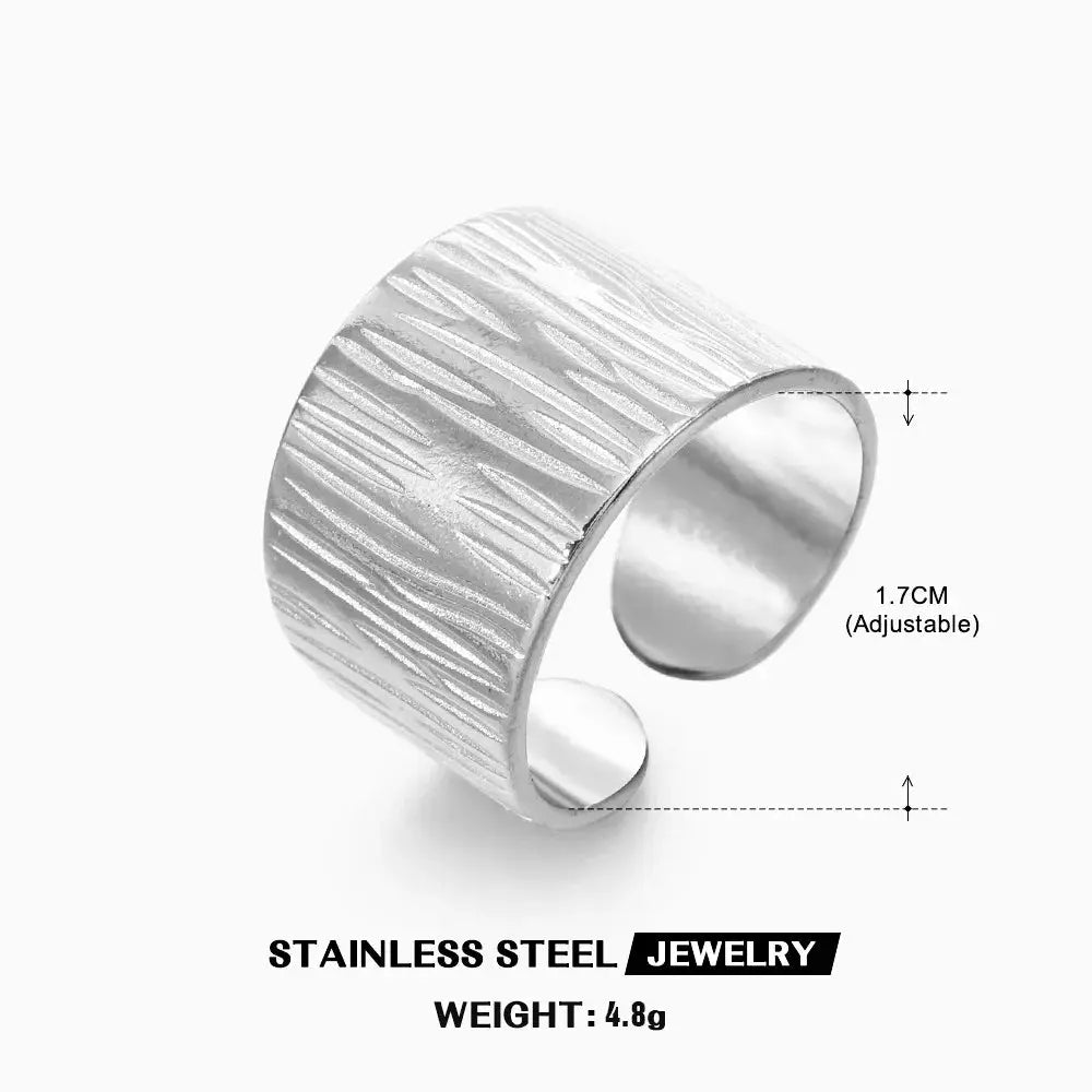 316L Stainless Steel Shell Rings For Women Adjustable Gold Color Little Star Open Rings Jewelry For Weddings Trendy