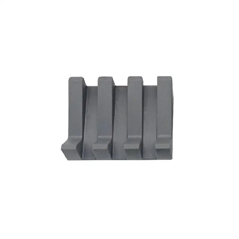 Silicone soap dish rack in gray with tilt-drain design by Simples Market
