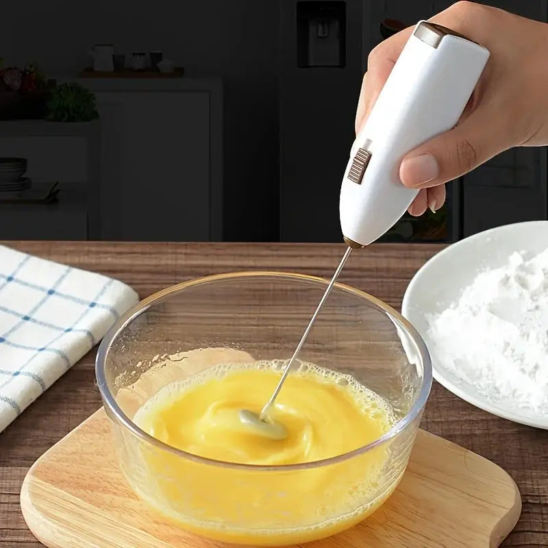 Handheld Electric Egg Beater Milk Frother Battery Powered Coffee Mixer Milk Foamer Kitchen Tool