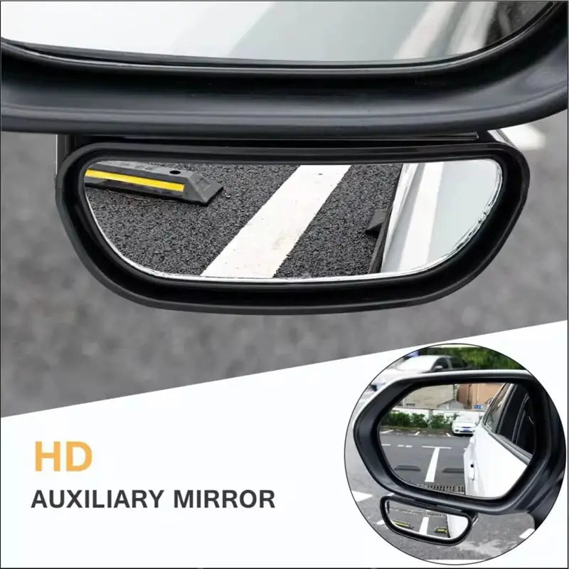 Adjustable Wide Angle Side Mirror Blind Spot Convex Rear View Mirror For Car Reverse Parking Auxiliary