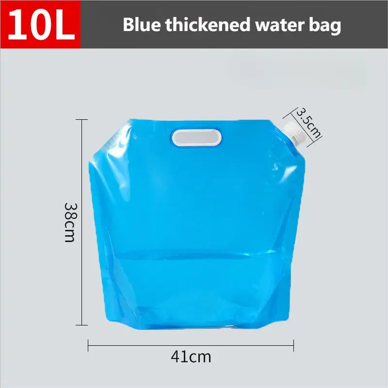 Simples Market blue 10L collapsible water bag with handle for outdoor camping