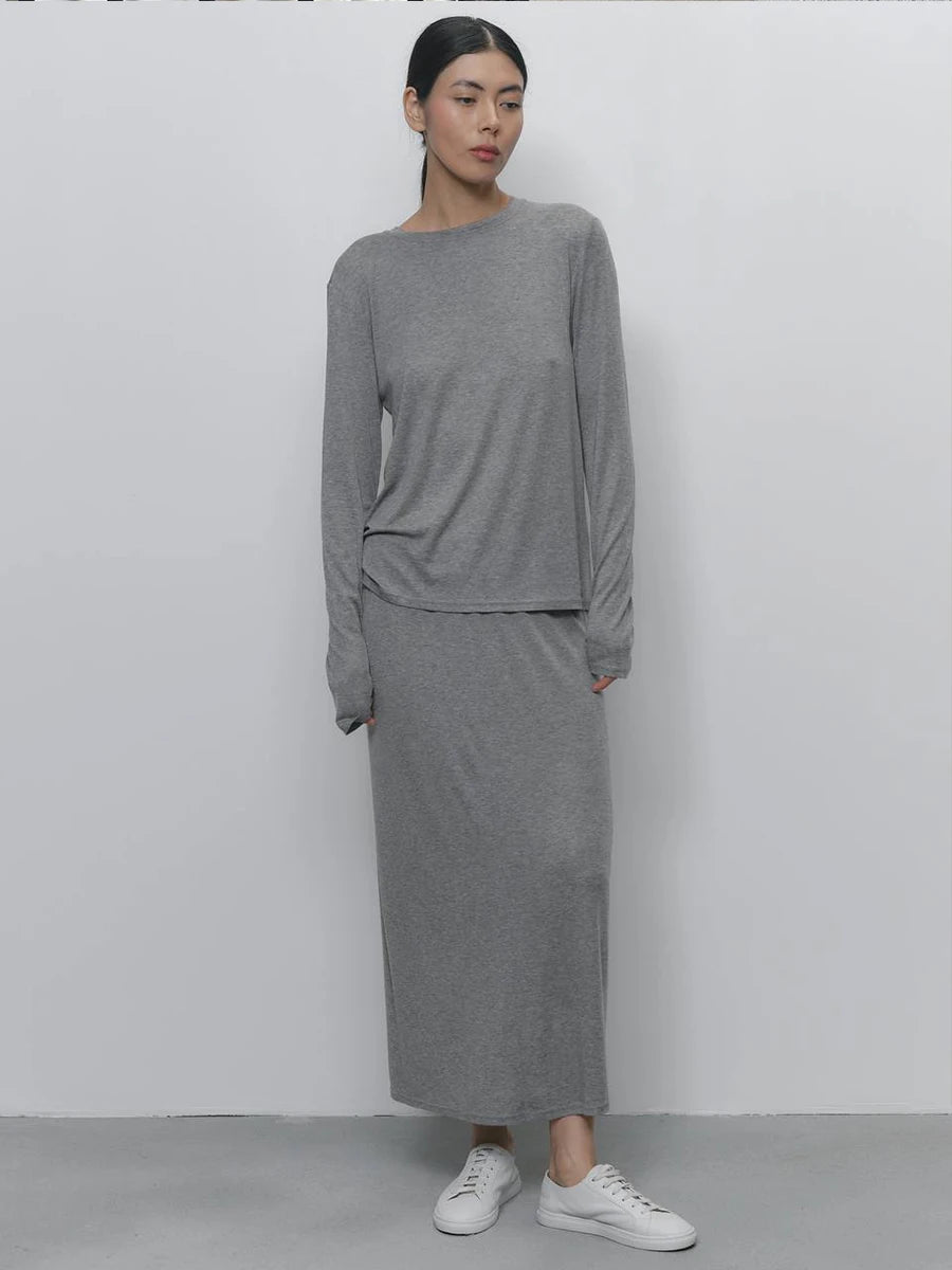 Modal Three Piece Women Set Long Sleeve Cardigan Vest High Waist Pants
