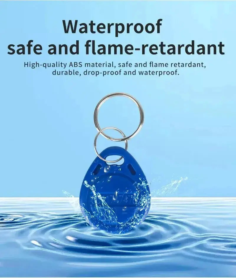 Simples Market blue waterproof RFID keyfob for 125KHz EM4100 TK4100 proximity door access (10/20 pcs)
