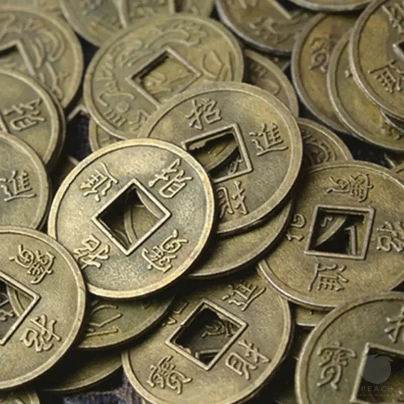 100 Pcs Antique Chinese I Ching Coins Feng Shui Charms For Health Wealth Prosperity