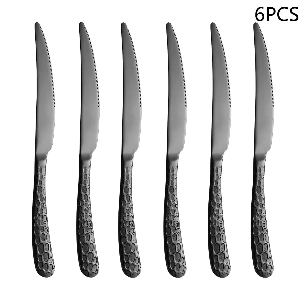 Black Stainless Steel Cutlery Set 4 6 16 24 Pieces Knife Fork Spoon For Home Kitchen Holiday Dinner Tableware