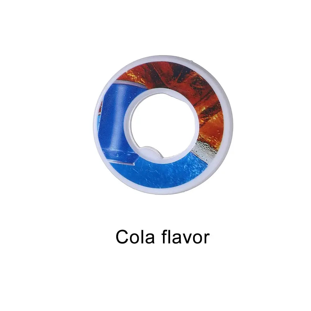 Air flavor pod for water bottles, cola flavor, round plastic ring