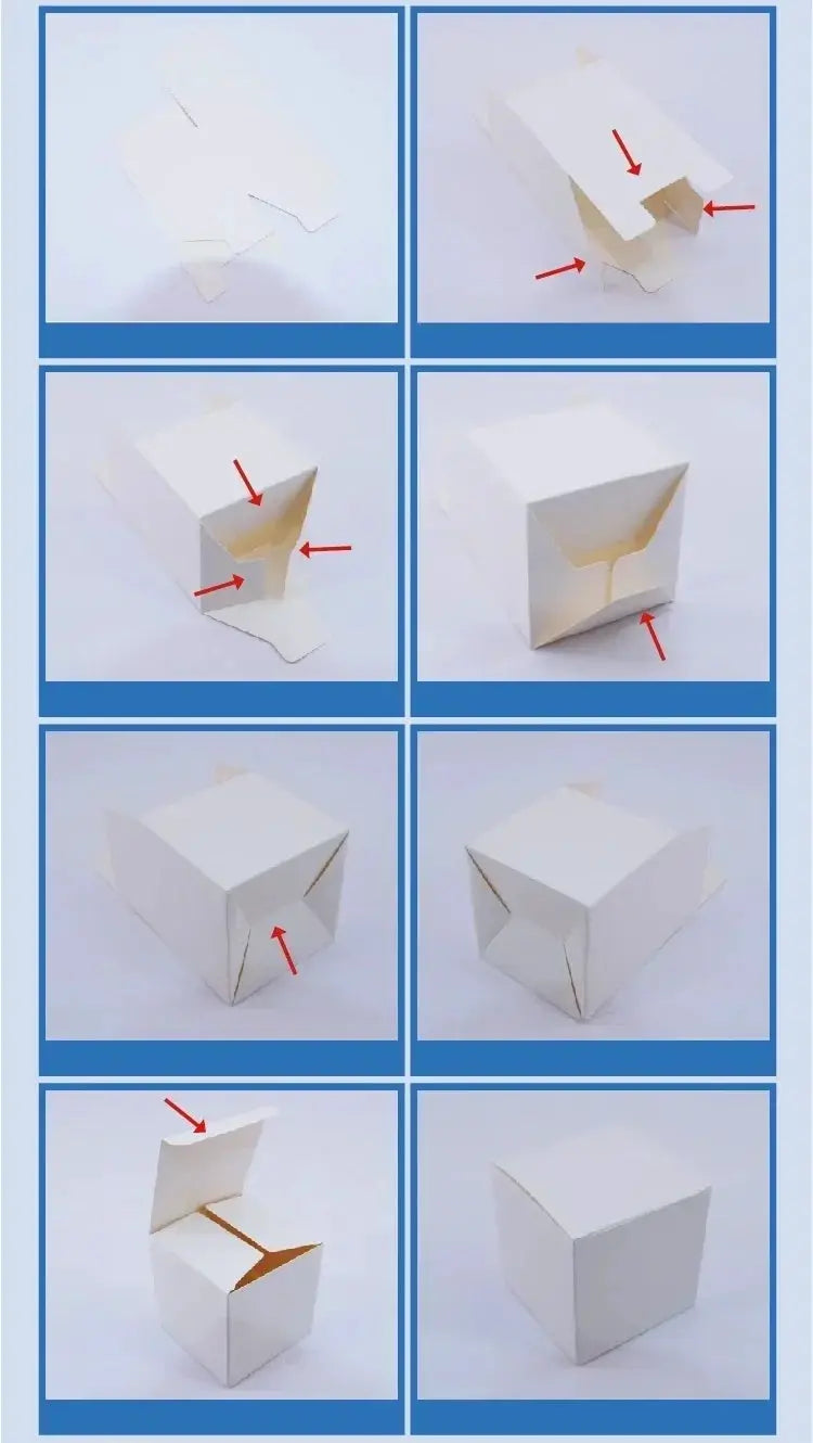 Square Folding Kraft Paper Box Set White Black Brown 20 Or 50 Pack Candle Gift Box For Weddings Party Favors