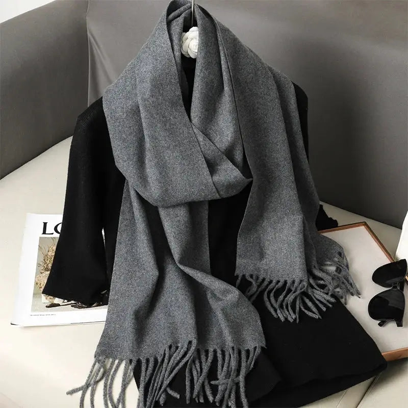 Brand 62 Womens Long Cashmere Blend Winter Scarf Hijab Shawl Wrap For Outdoor Warmth