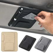 Car Sun Visor Organizer With Multi Pocket Design For Sunglasses And Business Cards And Small Essentials In Auto Interior