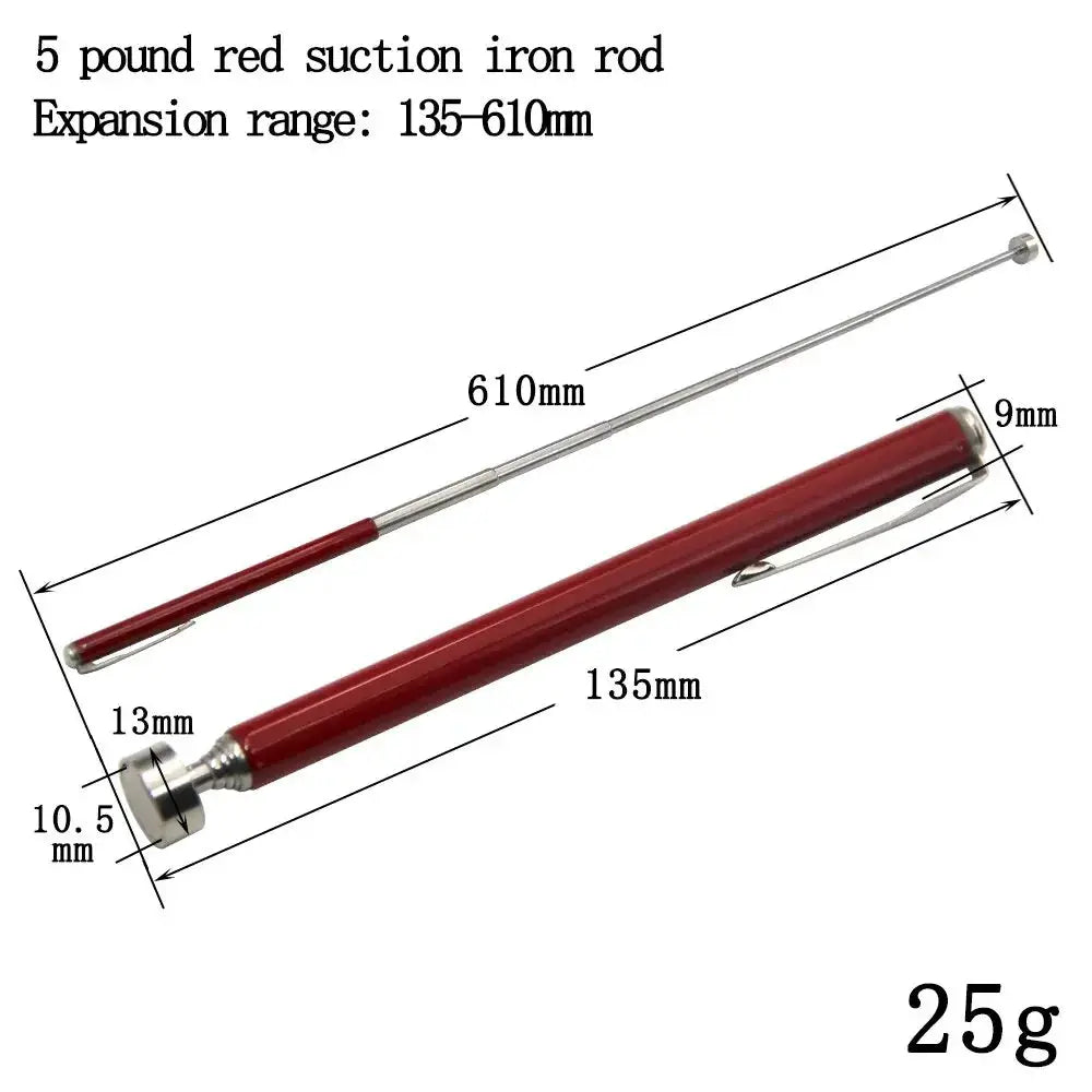 Magnetic Retractable Pickup Tool With Suction Iron Rod Portable Multifunctional Extractor Pen Clip For Automotive Repair