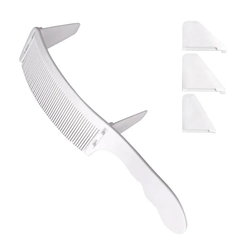 Wangda Barber Flat Top Haircut Comb Curved Arced Clipping Tool for Hair Cutting and Positioning