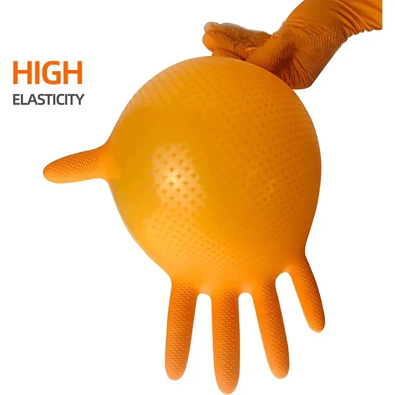 8 Mil Nitrile Gloves Thick Heavy Duty Industrial Disposable Diamond Textured Latex Free Ambidextrous For Mechanics