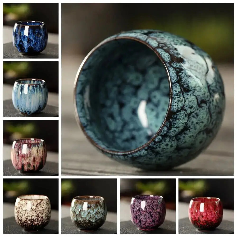 ZenCraft Japanese Style Ceramic Tea Cup Kiln Transformation Glazed Porcelain For Espresso Kung Fu Tea And Coffee