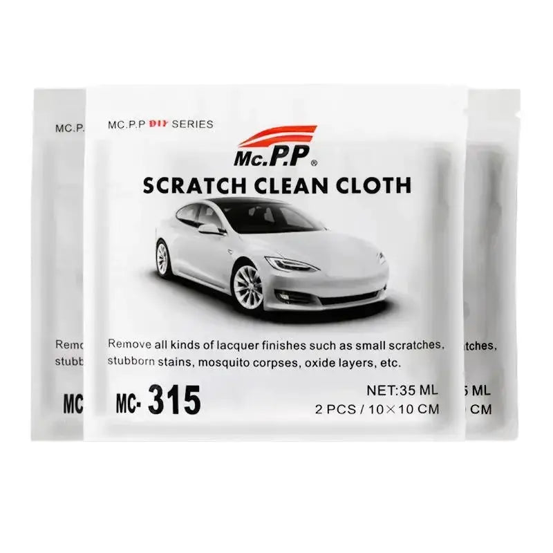 MC.P.P Scratch Clean Cloth 2-pack; white car paint scratch repair cloths