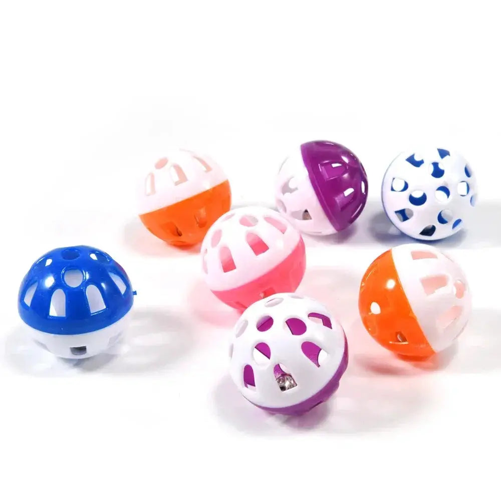 10pcs Simples Market hollow rolling bell ball bird toys for parrot/cockatiel in assorted colors