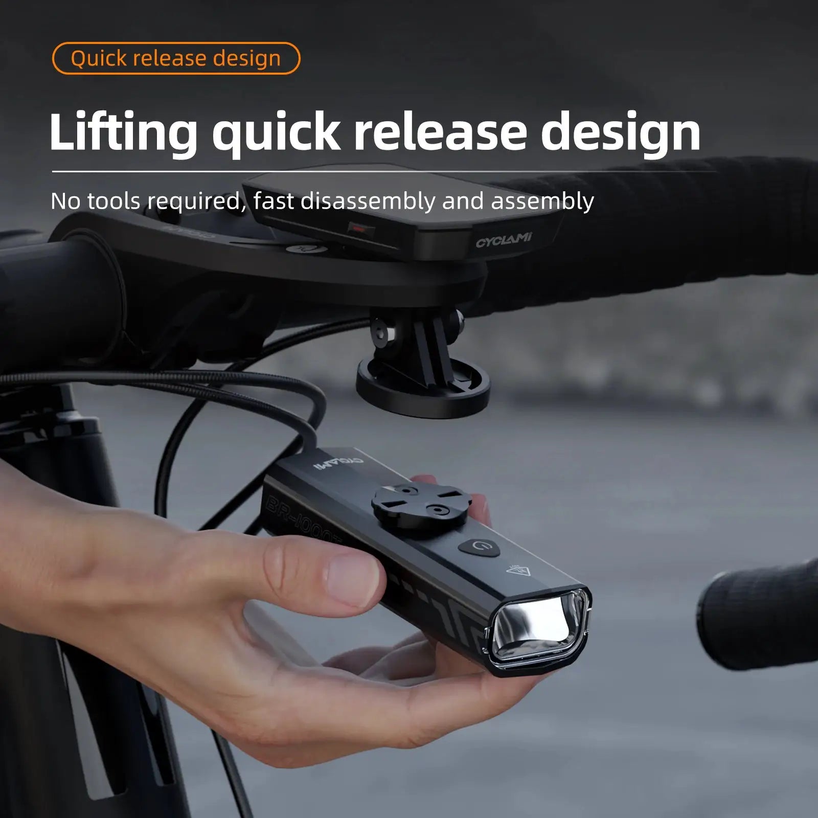 CYCLAMI 1000 Lumen Rechargeable Waterproof Front Bike Light Aluminum Ultralight Headlight