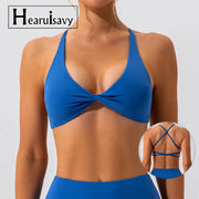 VivaSport Womens Breathable Quick Dry Nylon Spandex Sports Bra For Yoga Running Back Cross Support All Day Comfort