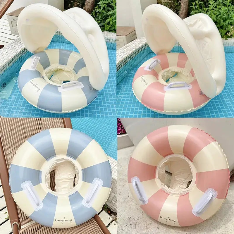 Roosin Baby Pool Float Ring Inflatable Swim Ring For Kids Under Six Safe Buoyancy Seat For Water Play