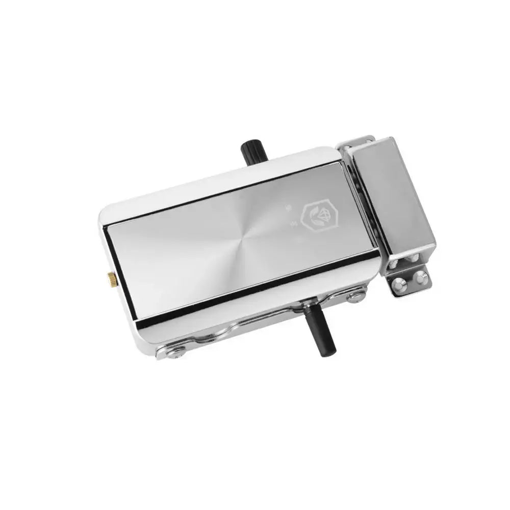 TTLock smart door lock by Simples Market, chrome metal body with wifi remote and Bluetooth control