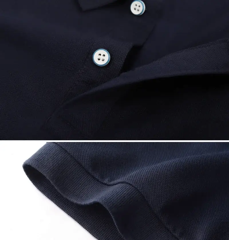 Polo shirt by Simples Market, navy, solid color, short sleeves