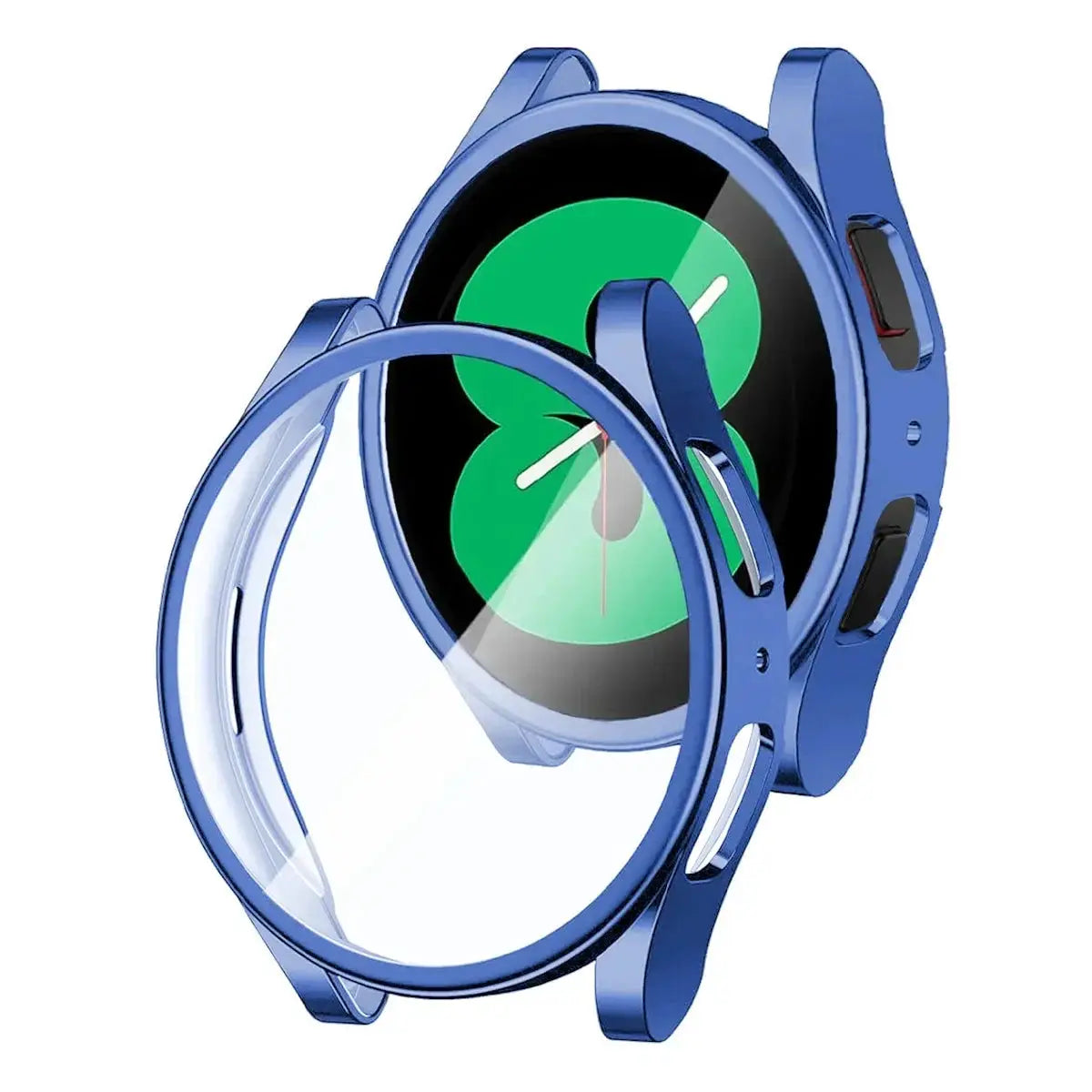 Full-cover TPU case for Samsung Galaxy Watch 40mm/44mm, blue with clear screen protector by Simples Market