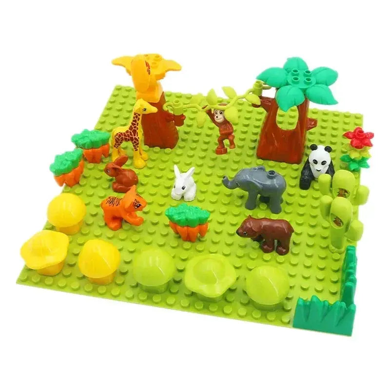 Big Outdoor Building Blocks Forest Plant Series Set For Farm Garden Decor And Kids Toys Bricks