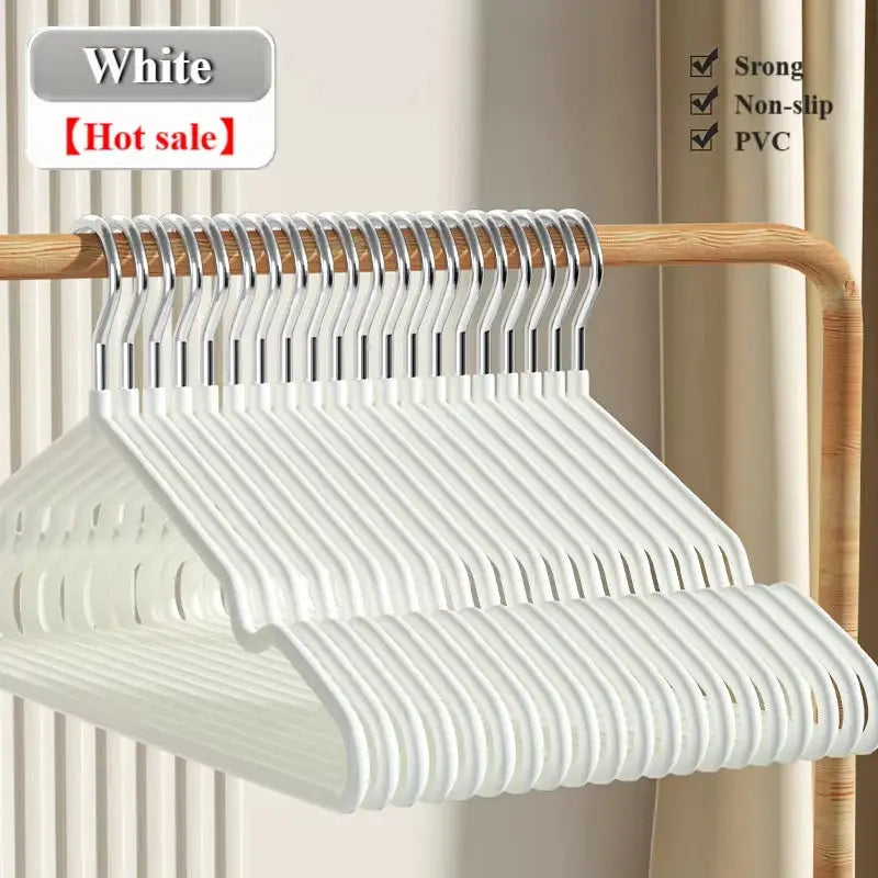 Ten Pack Metal No Slip Hangers Traceless Space Saver For Closets