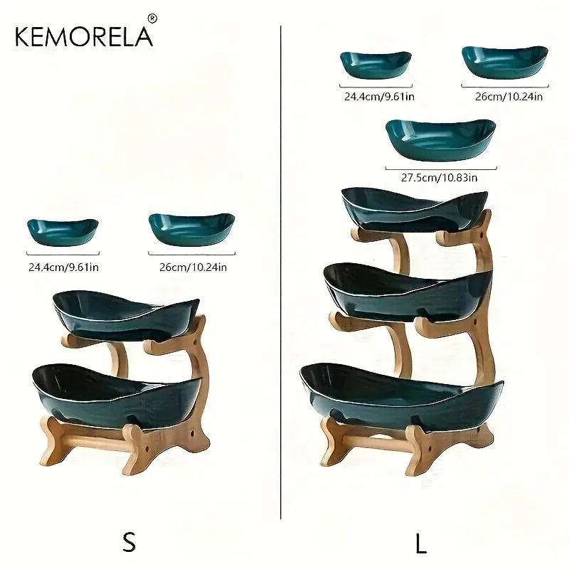 Two To Three Layer Fruit Plate Modern Centerpiece Snack Dish