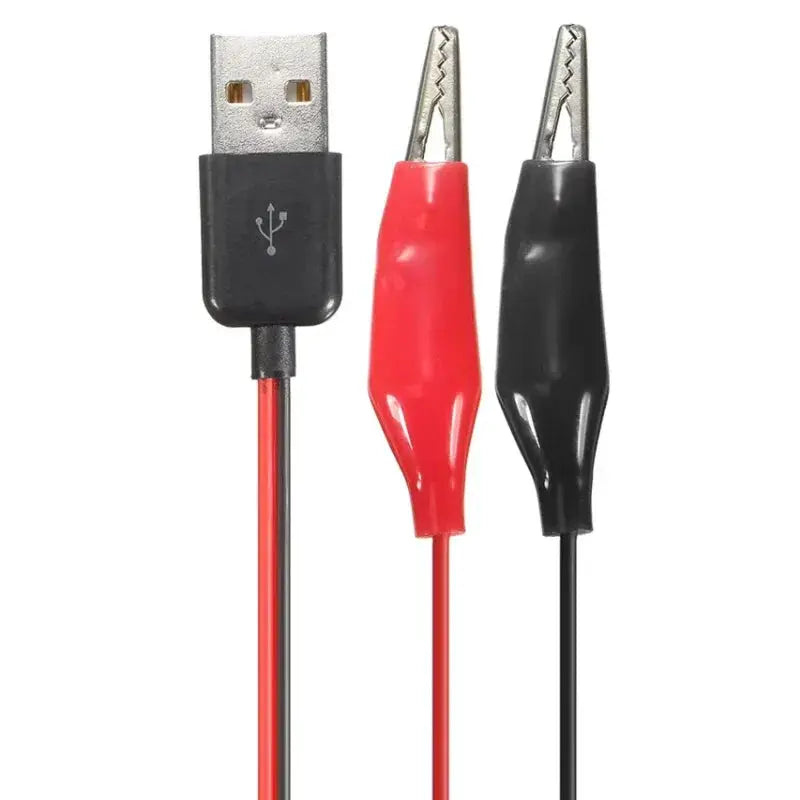 Metal Alligator Clip Test Clamp USB Adapter For Multimeters Crocodile Clip Probes For Car And Home Electronics