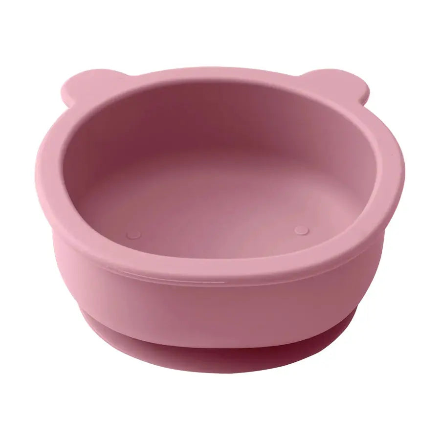 Silicone Baby Tableware Suction Dinner Set Bear Shape Bowl For Toddlers Cartoon Cute Mealtime Training