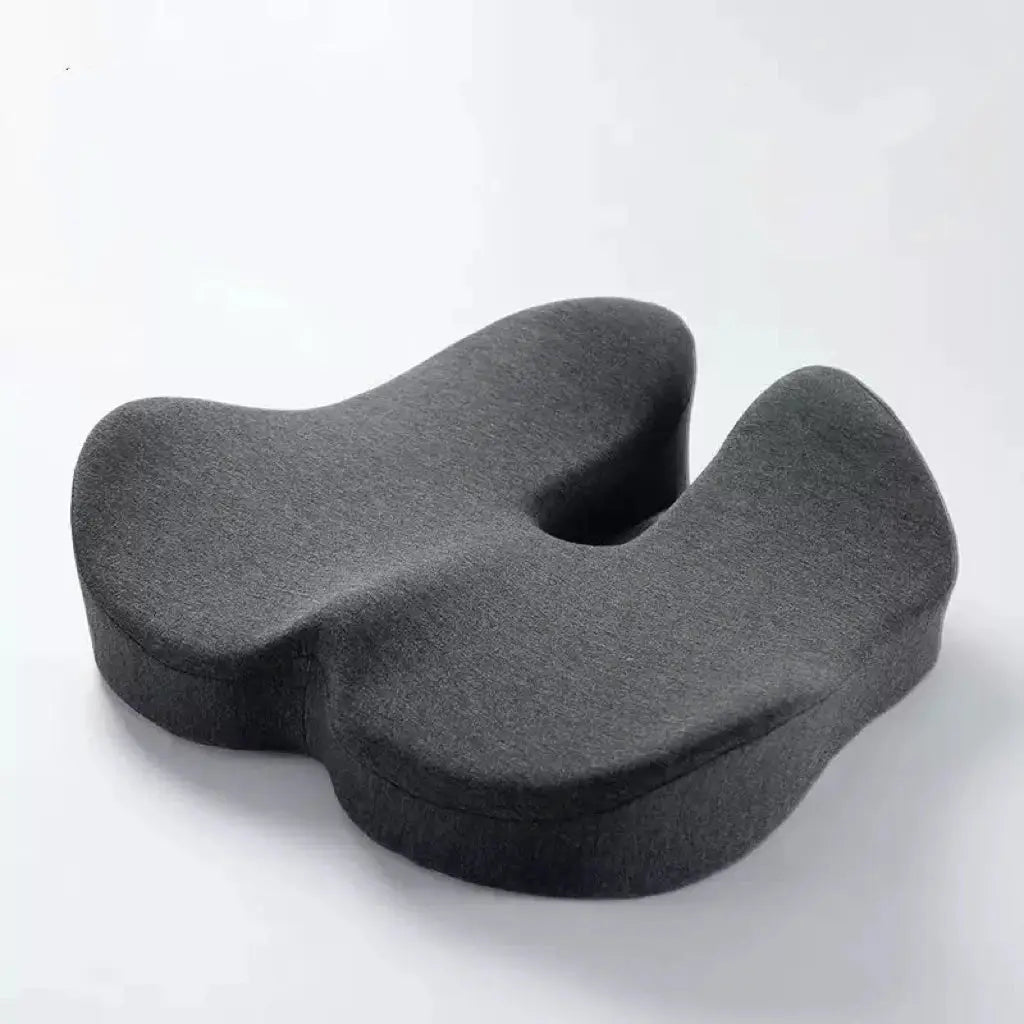 Simples Market ergonomic memory foam seat cushion, dark gray, U-shaped with center cutout