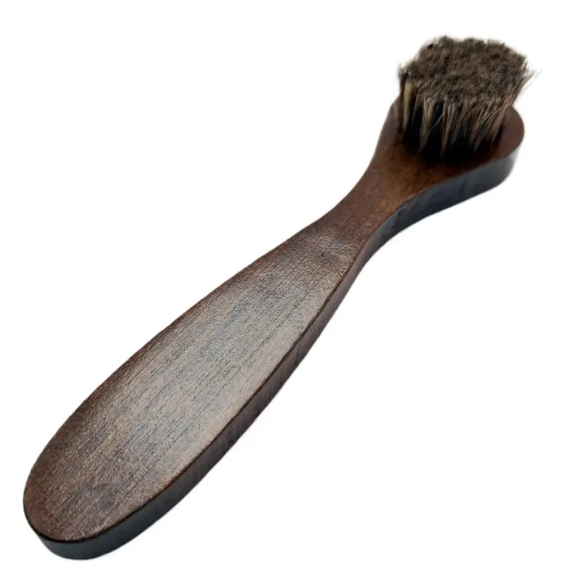 Jetting Horsehair Shoe Cleaning Brush With Wood Handle for Leather Shoes Polishing and Care