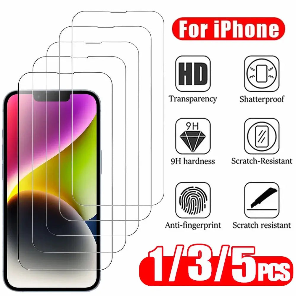 NovaShield HD Tempered Glass Screen Protector Pack 1 To 5 For iPhone 11 To 17 Pro Max Crystal Clear Sensitive Touch