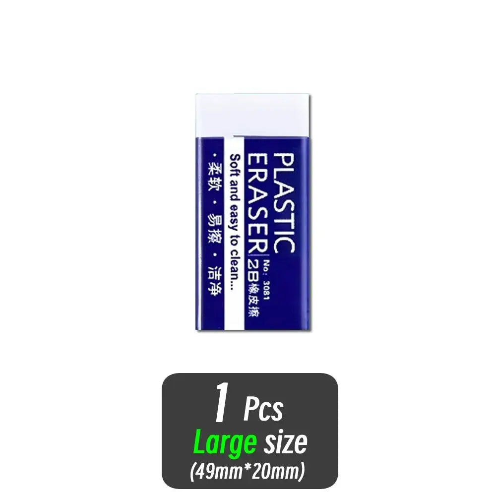 Simples Market plastic eraser, blue-wrapped soft eraser, large size 49mm×20mm, 1 pc