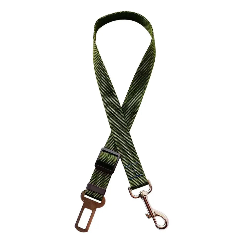 Adjustable Dog Car Seat Belt Harness With Nylon Reflective Cushioning For Safe Car Travel