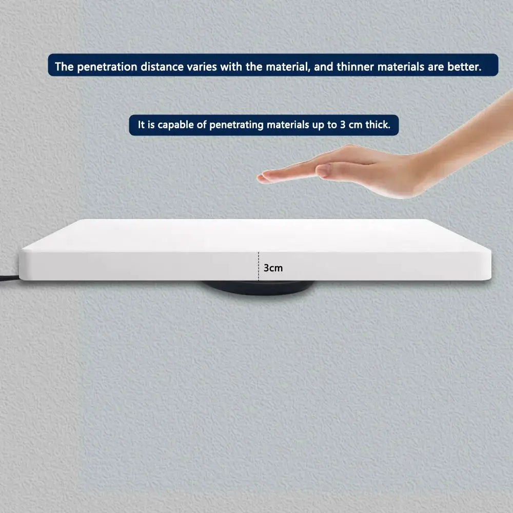 Touch dimming switch wooden panel for cabinet with hidden sensor and hand-wave activation