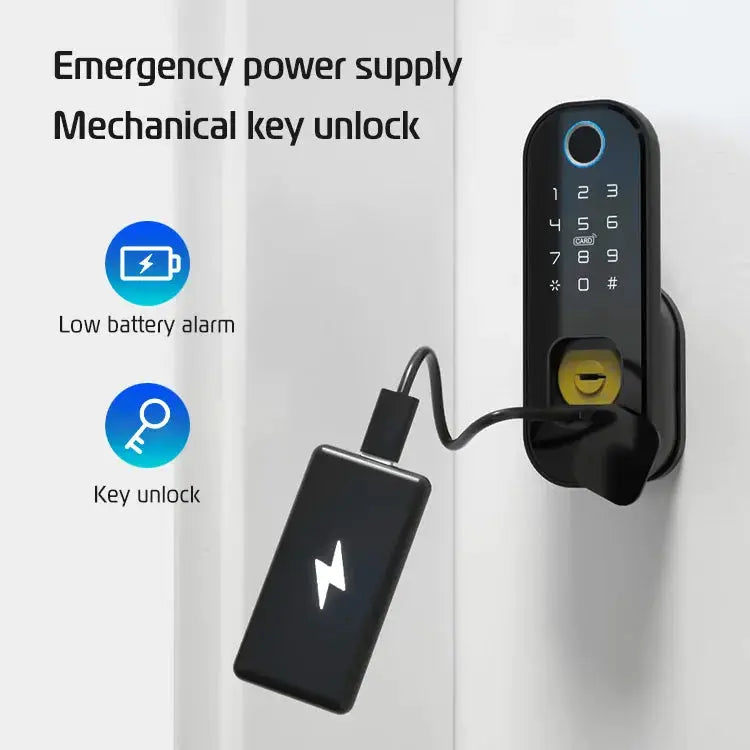 R5 PRO outdoor smart door lock by Simples Market with fingerprint, TTLock app, rust-proof coating