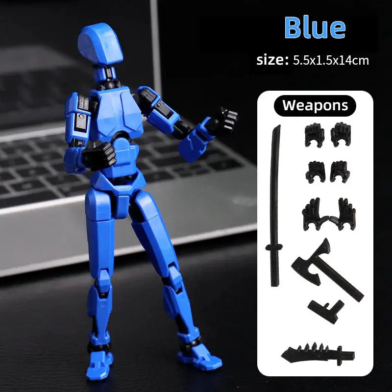 Multi Jointed Movable Shapeshift Robot 3D Printed Mannequin Dummy Action Figure Display Model 14cm for Kids Adults Gifts