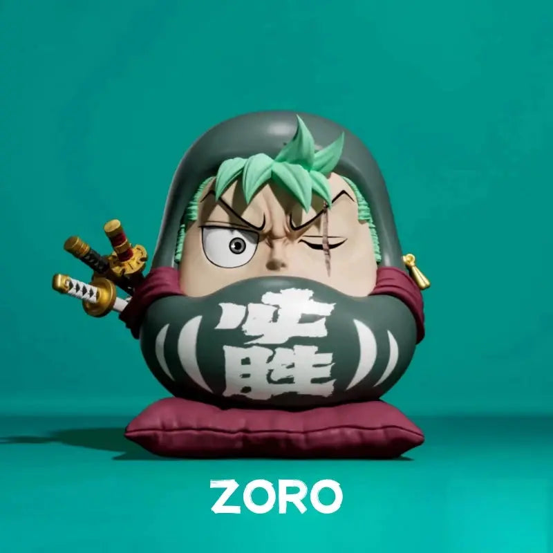 One Piece Q Version 6cm PVC Figurines Nika Luffy Zoro Sanji Nami Set Mini Statue Model Toy Car Ornament
