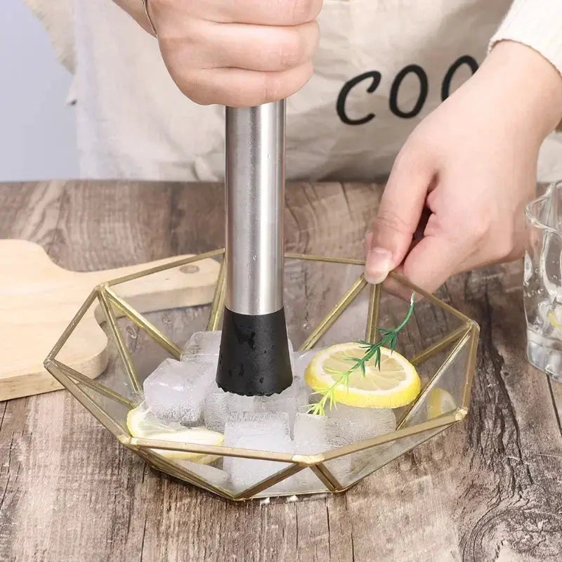 Stainless Steel Crushed Ice Hammer Multifunction Bar Tool Swizzle Stick