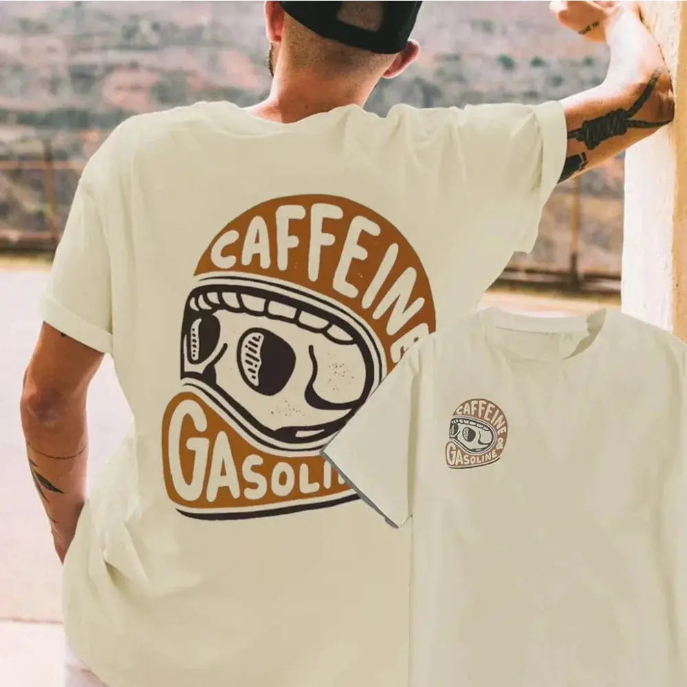 2025 Latest Original Pattern Printed Cotton T Shirt for Men Summer Casual Short Sleeve Crew Neck Top
