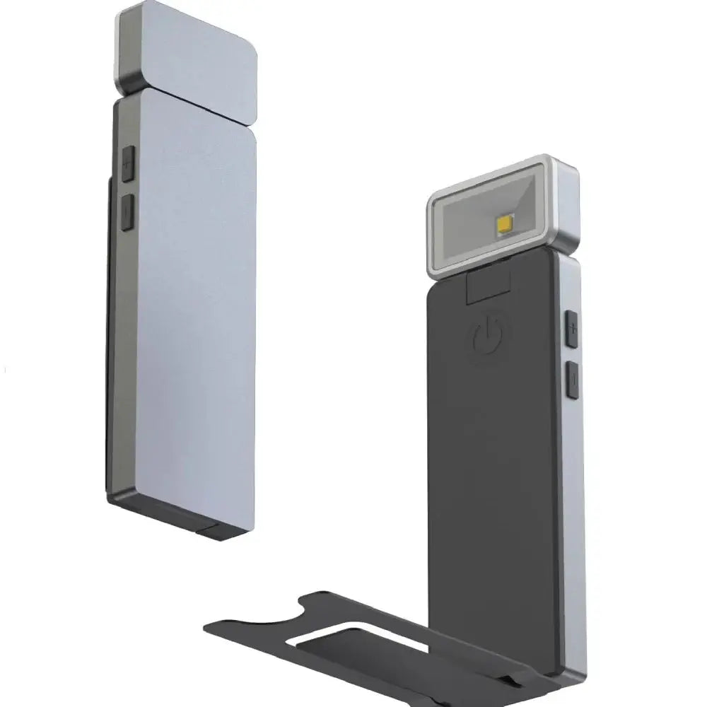 LED rechargeable clip-on book light by Simples Market, black/gray bookmark lamp with eye-protection