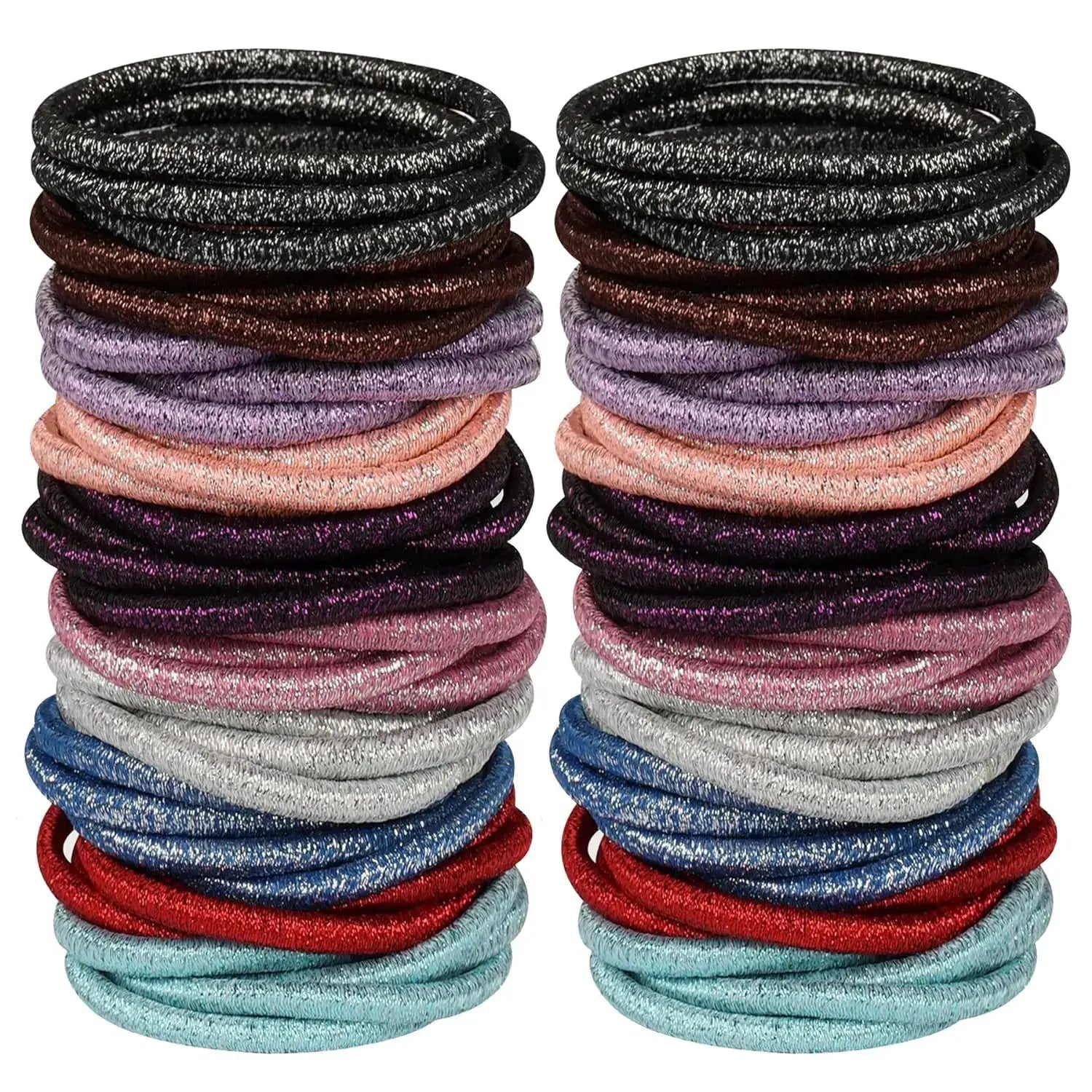 4mm Elastic Hair Ties Bands No Damage Nylon Mix Colors Bulk Pack 10 Or 50 Pcs For Men Women Girls And Boys