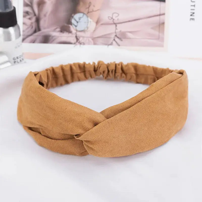 BohoChic Cross Turban Headbands For Women Lightweight Chiffon Bohemian Hair Accessories
