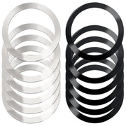 Simples Market universal magnetic metal plate rings set for MagSafe wireless charger and car holder, white and black