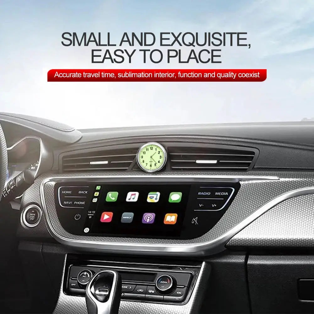 Car Clock Luminous Mini Digital Watch With Quartz Movement Stick On Interior Auto Ornament Gift