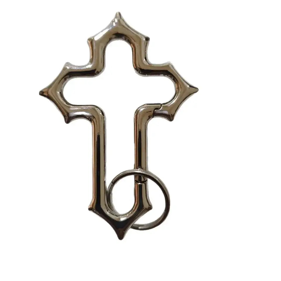 Y2K Punk Star Carabiner Keychain Axe Shaped Mountaineering Key Ring Gothic Backpack Decor Korean Fashion