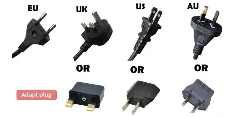 Tinsol adapt plug set for hair straightener with EU/UK/US/AU adapters