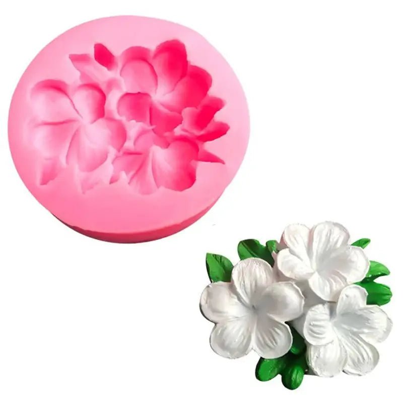 Frangipani Gardenia Flower Silicone Candle Mold For DIY Soap Soy Wax Scented Candles Plaster Ornaments Molds Home Decor - Simples Market